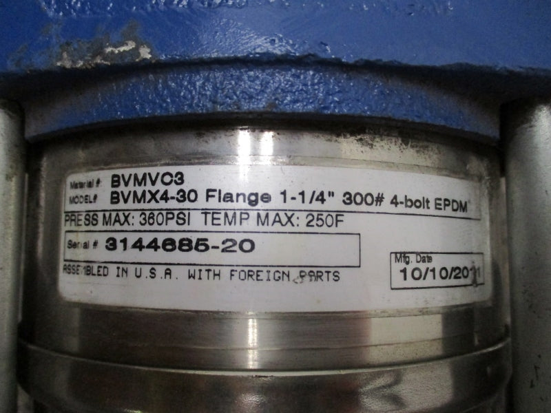 BERKLEY BVMX4-30 W/ BALDOR 35Q791W725G1 190/380//230/460V 4.2/2.1//4.6/2.3A 360PSI, 250'F NSNP