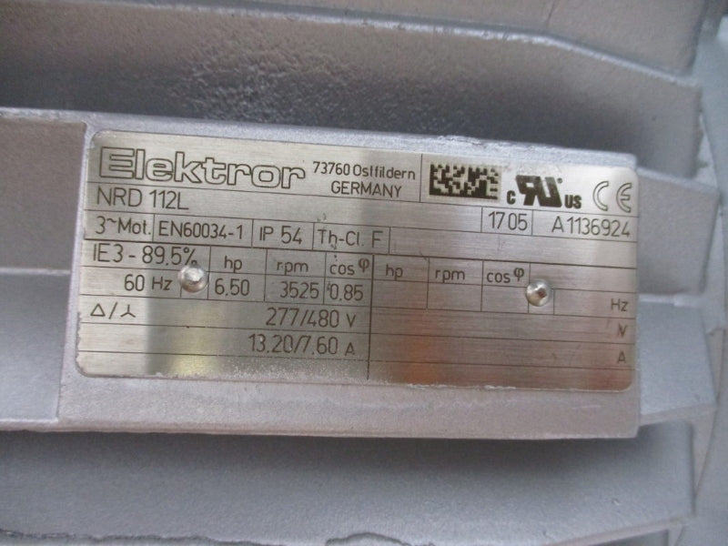 ELEKTROR NRD112L RD74 W/ BYSTRONIC B-715106 277/480V 13.20/7.60A NSNP