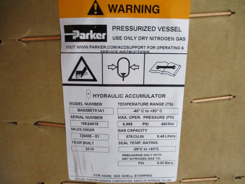 PARKER BA02B5T01A1 6666PSI -40'C-+93'C NSFS