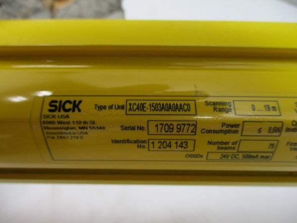 SICK XC40E-1503A0A0AAC0 1204143 C4000 24VDC NSNP