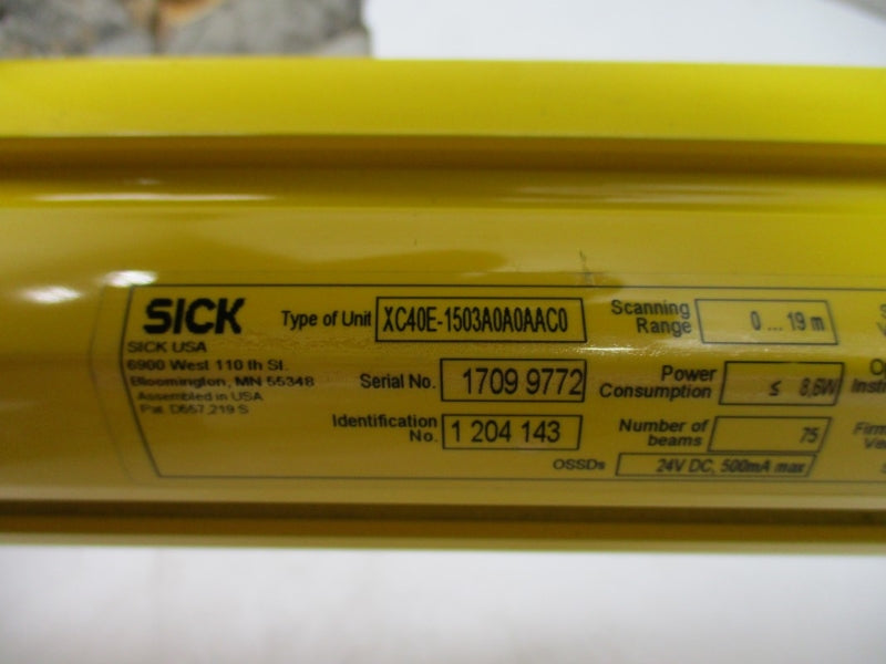 SICK XC40E-1503A0A0AAC0 1204143 C4000 24VDC NSNP