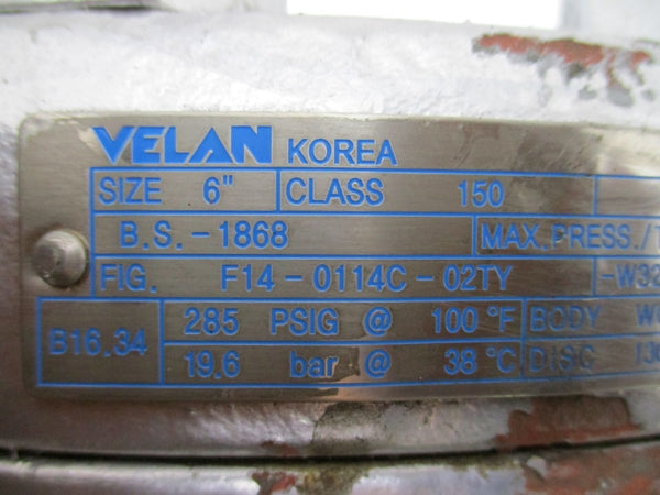 VELAN F14-0114C-02TY-W320 B16.34 285PSI 6" NSNP