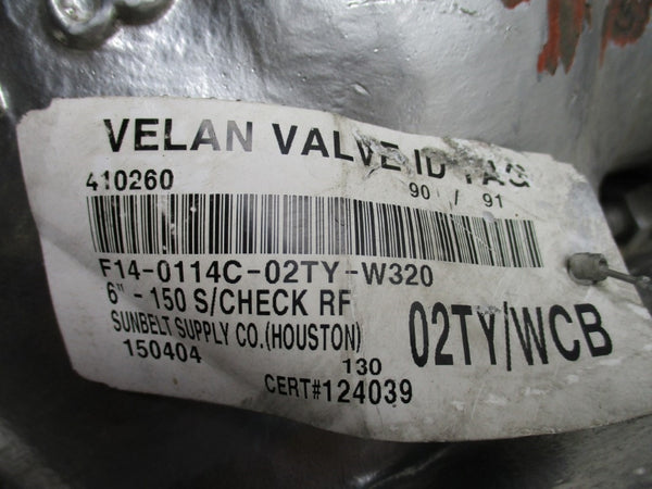 VELAN F14-0114C-02TY-W320 B16.34 285PSI 6" NSNP