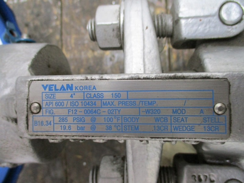 VELAN F12-0064C-02TY-W320 285PSI 4" NSNP