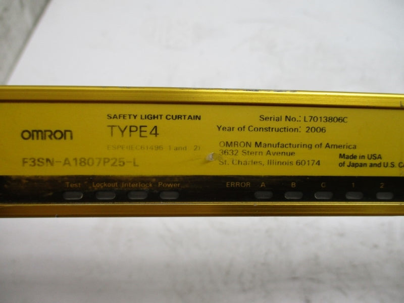 OMRON F3SN-A1807P25-L 24VDC NSNP