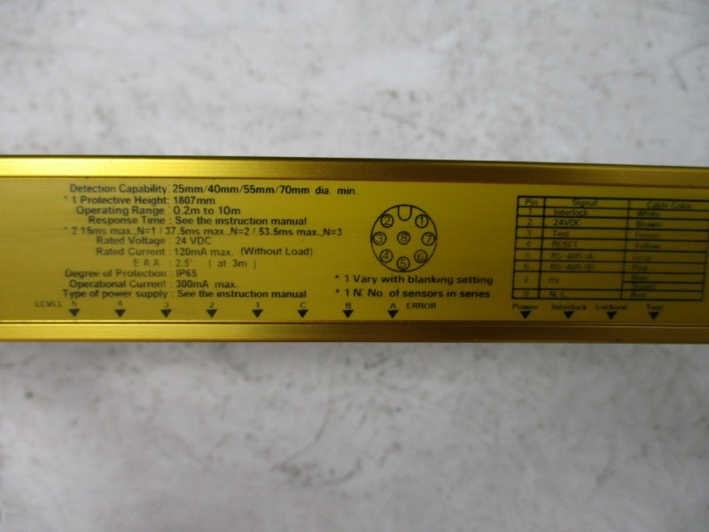 OMRON F3SN-A1807P25-L 24VDC NSNP
