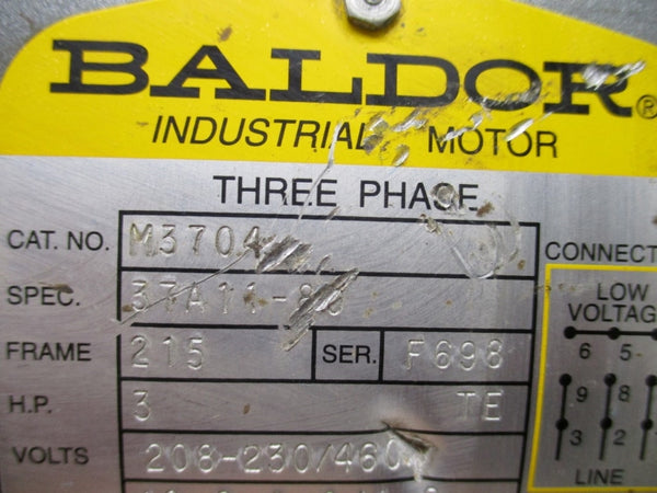 BALDOR M3704 208-230/460V 10.2-9.6/4.8A NSNP