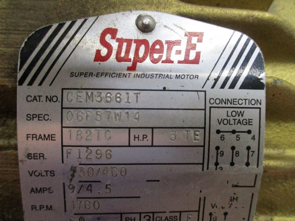 BALDOR CEM3661T 230/460V 9/4.5A NSNP