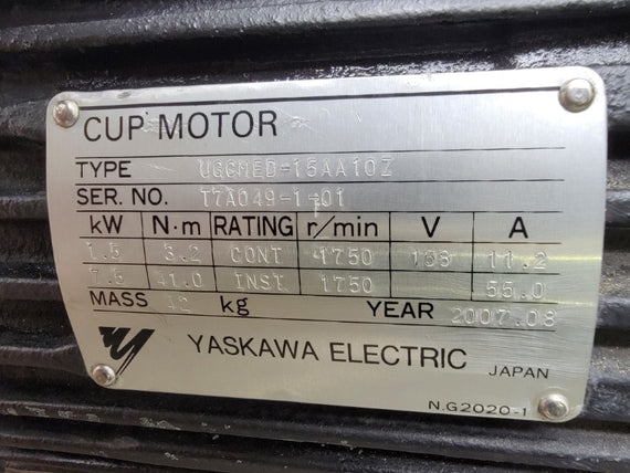 YASKAWA ELECTRIC UGCMED-15AA10Z W/ TFUE-20ZD7 158V 55.0A NSNP