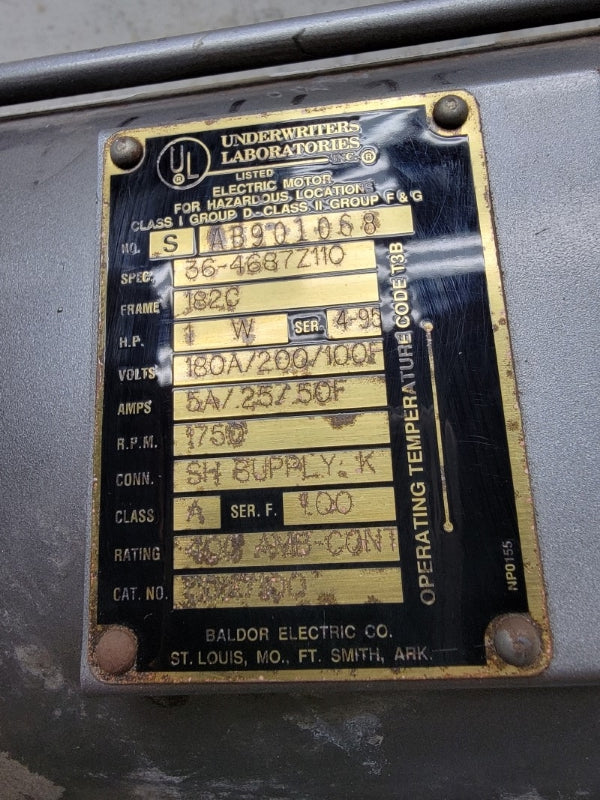BALDOR 36-4687Z110 180A/200/100FV 5A/25/50FA NSNP