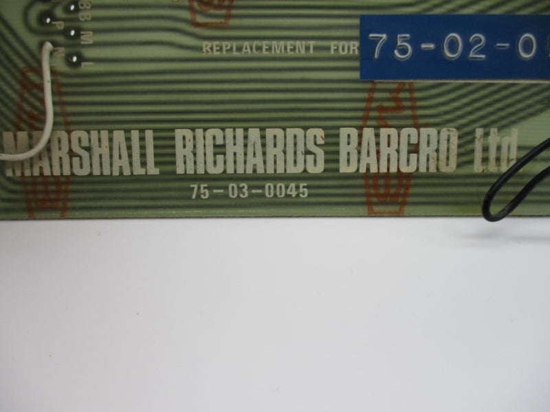 MARSHALL RICHARDS BARCRO 75-03-0045 UNMP