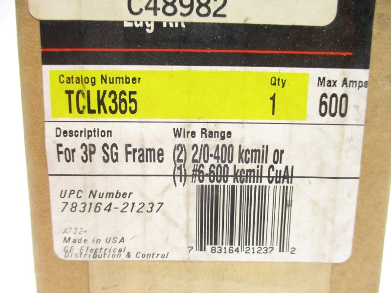 GENERAL ELECTRIC TCLK365 600A NSMP