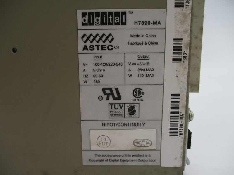 DIGITAL H7890-MA 100-120/220-240V 5.0/2.6A UNMP