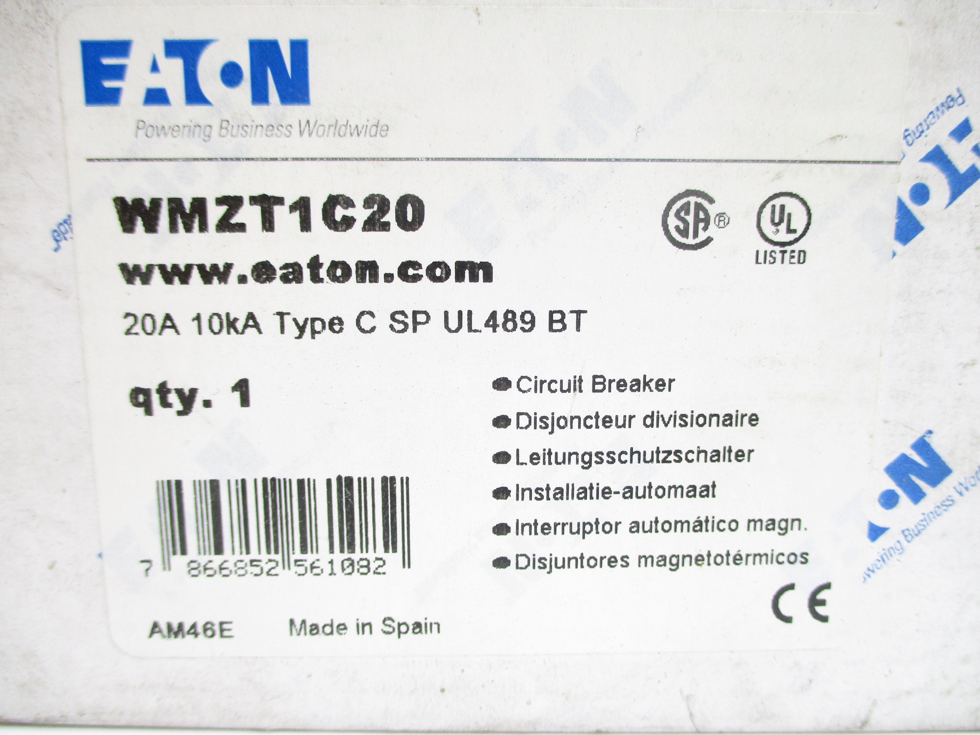 EATON WMZT1C20 20A 277V NSMP