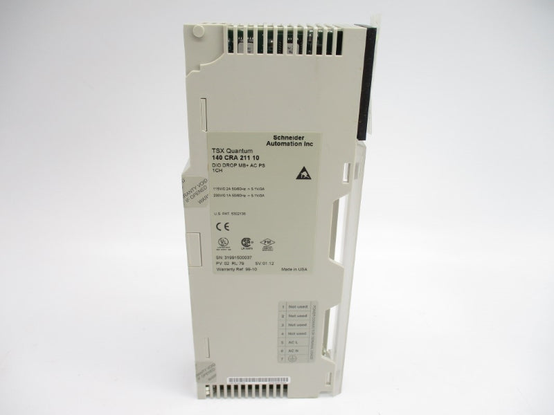 SCHNEIDER AUTOMATION 140CRA21110 115/230V 0.1/0.2A NSMP