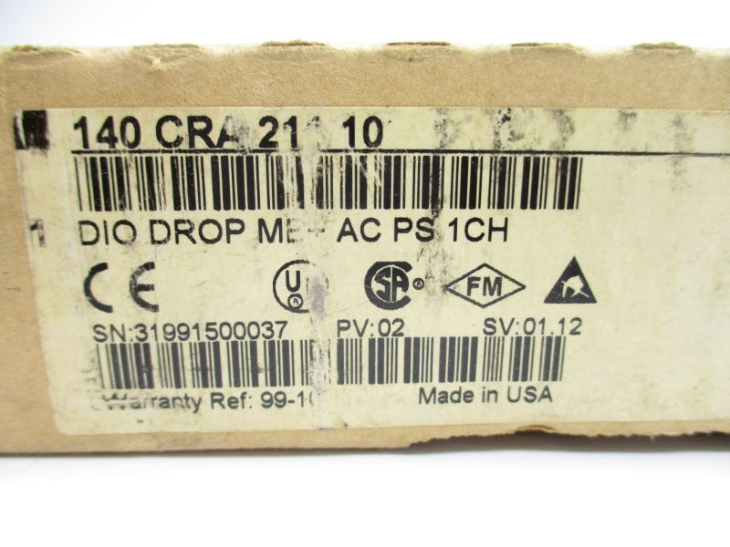 SCHNEIDER AUTOMATION 140CRA21110 115/230V 0.1/0.2A NSMP