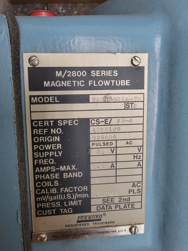 FOXBORO 280H-SBBA-TP 20VAC 1.5A 250PSI NSNP