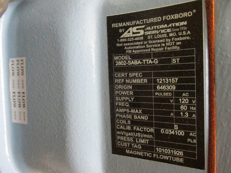 FOXBORO 2802-SABA-TTA-G 120VAC 1.3A REMAN