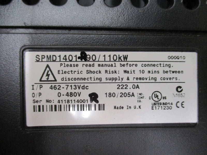 CONTROL TECHNIQUES SPMD1401 462-713VDC 222.0A NSMP