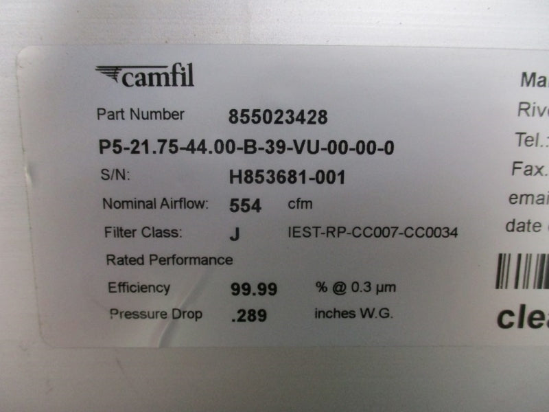CAMFIL P5-21.75-44.00-B-39-VU-00-00-0 855023428 NSNP