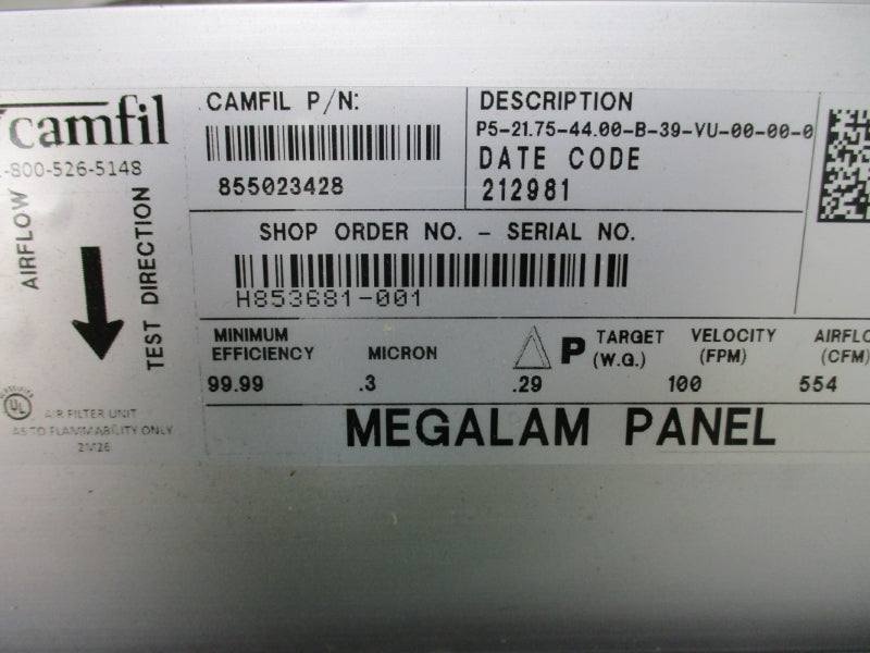 CAMFIL P5-21.75-44.00-B-39-VU-00-00-0 855023428 NSNP