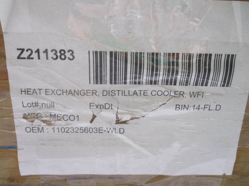 HEAT EXCHANGER/DISTILLATE COOLER MEC01 Z211383 1102325603E-WLD NSMP