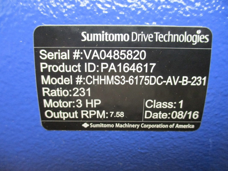 SUMITOMO PA164617 CHHMS3-6175DC-AV-B-231 NSMP