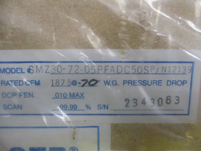 HEPA SMZ30-72-05PFADC50SP/N12139 NSNP