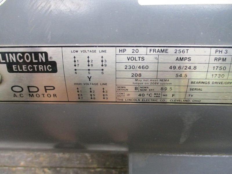 LINCOLN ELECTRIC TV-5173 230/460V 49.6/24.8A NSNP