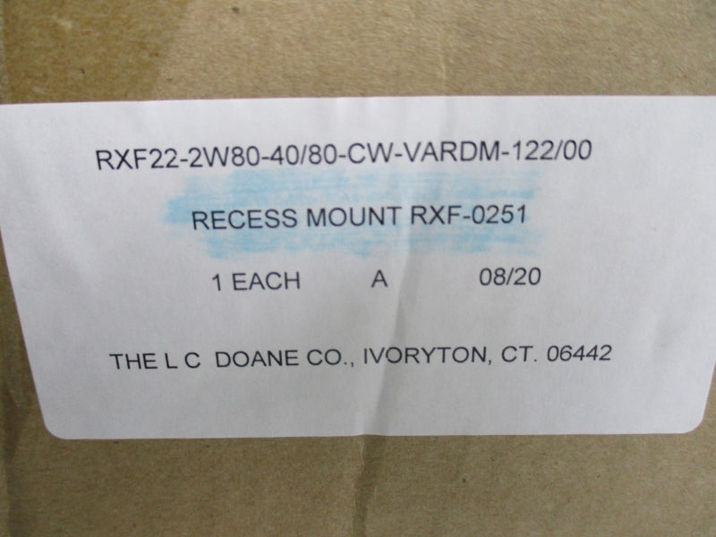L.C. DOANE RXF-0251 RXF22-4W80-40/80-CW-VARDM-122/00 NSMP