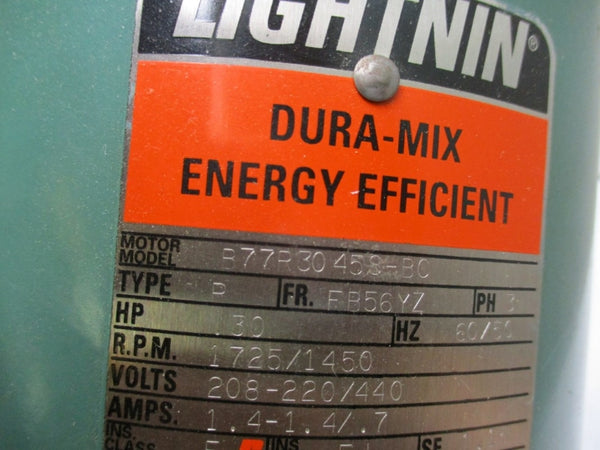 LIGHTNIN B77R30458-BC 208-220/440V 1.4-1.4/.7A NSNP