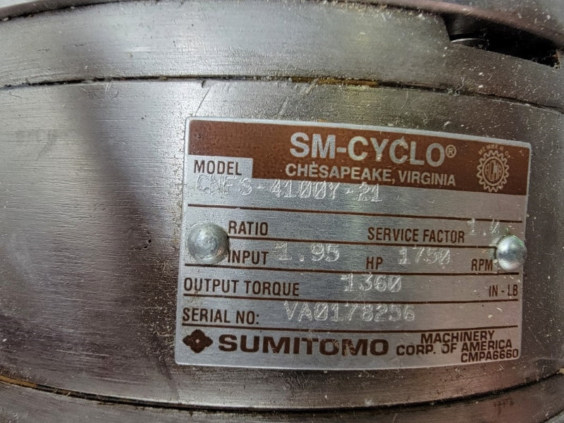 NETTCO 3BP W/ STAINLESS MOTORS PC2C02N04B1T0CW W/ SUMITOMO CNFS-4100Y-21 NSNP