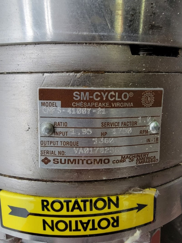 NETTCO 3BP W/ STAINLESS MOTORS PC2C02N04B1T0CW W/ SUMITOMO CNFS-4100Y-21 NSNP