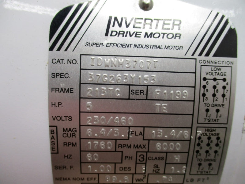 BALDOR IDWNM3707T 230/460V 6.4/3.2A NSNP