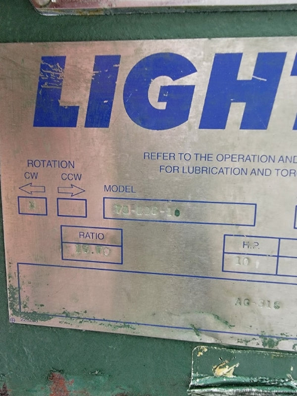 LIGHTNIN 73-BDS-10 AG-31S W/ RELIANCE ELECTRIC 5591640-EC P21G0417J 230/460V 23.8/11.9A NSNP