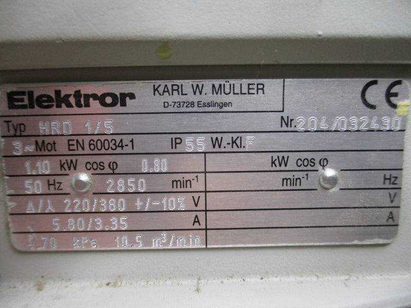 ELEKTROR HRD1/5 204/032430 220/380V 5.80/3.35A NSNP