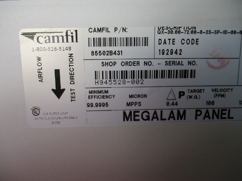 CAMFIL QX-30.00-72.00-8-23-SP-1D-60-0 85502B431 NSNP