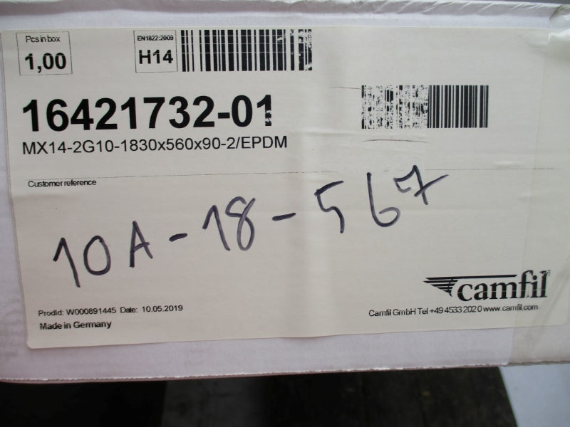 CAMFIL MX14-2G10-1830X560X90-2/EPDM 16421732-01 NSFS