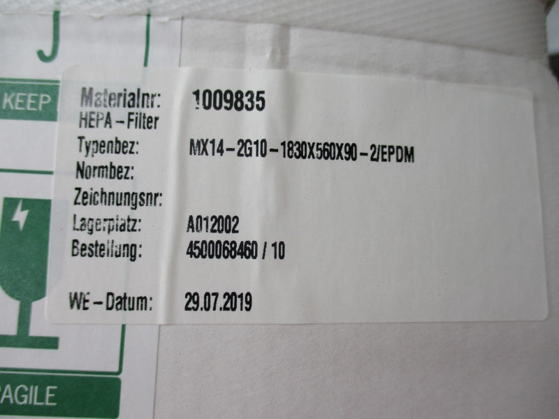 CAMFIL MX14-2G10-1830X560X90-2/EPDM 16421732-01 NSFS