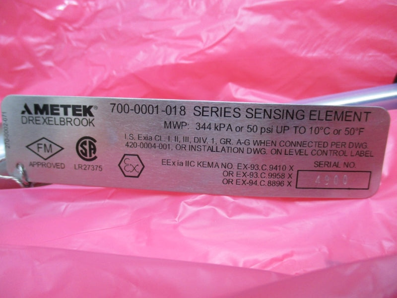 AMETEK DRELELBROOK 700-0001-018 19-250VAC 50PSI NSMP