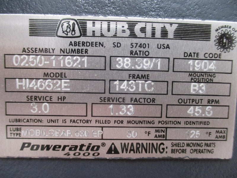 HUB CITY HI4662E 0250-11621 NSNP