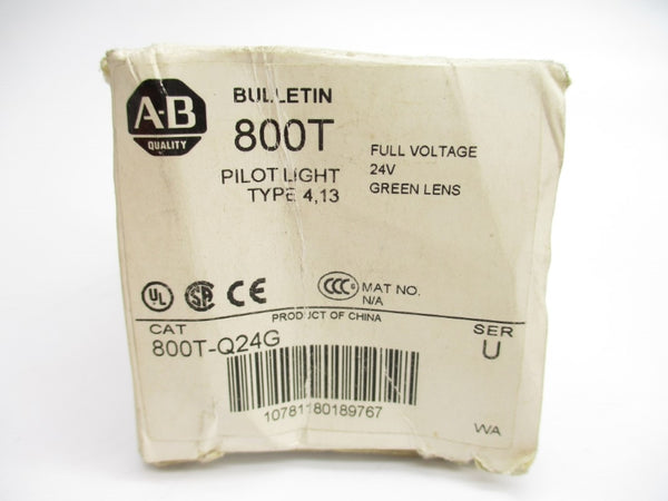 ALLEN BRADLEY 800T-Q24G SER. U 24VAC/DC (WH) NSMP