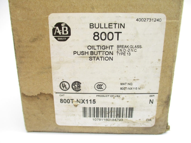 ALLEN BRADLEY 800T-NX115 SER. N (BR/WH) NSMP
