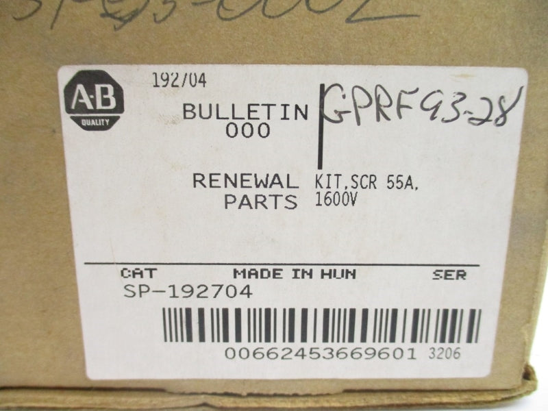 ALLEN BRADLEY SP-192704 1600V 55A (BR/WH) NSMP