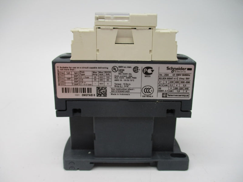 SCHNEIDER ELECTRIC LC1D09G7 120V 25A NSNP
