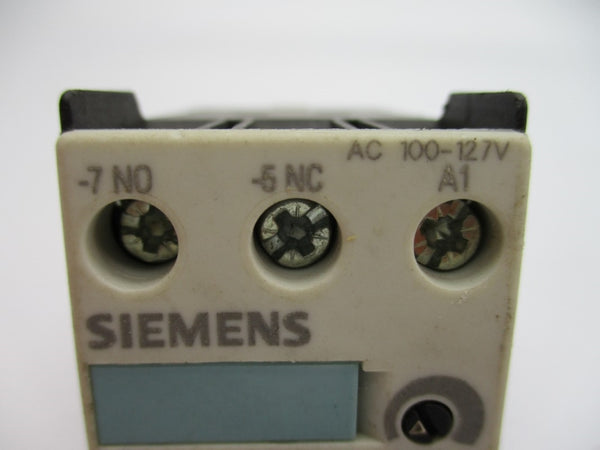 SIEMENS 3RT1926-2EC21 100-127VAC 3A 0.5-10S NUPI