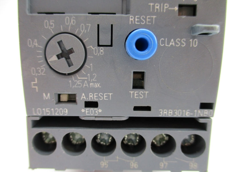 SIEMENS 3RB3016-1NB0 600VAC 0.32-1.25A NUPI