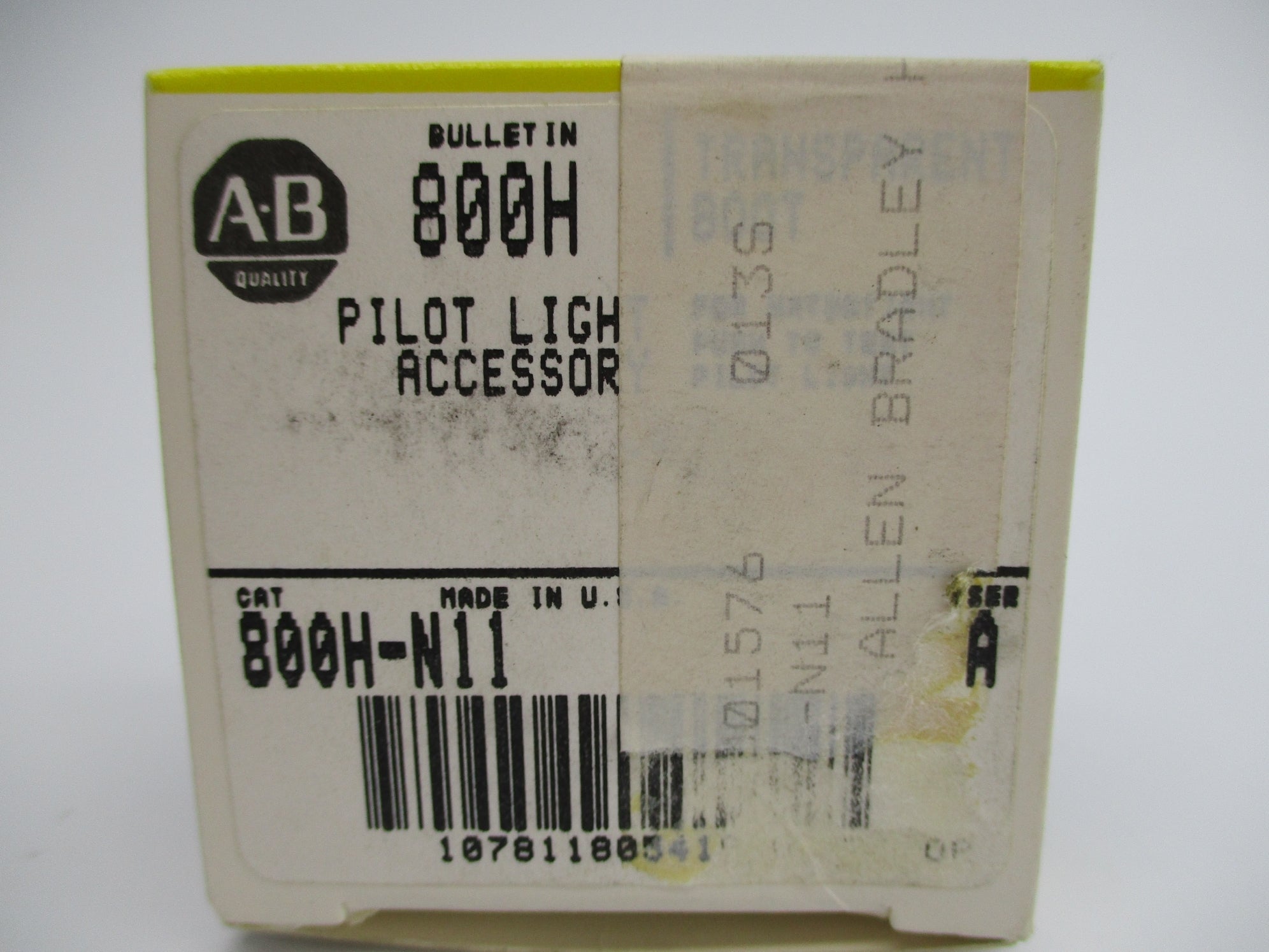 ALLEN BRADLEY 800H-N11 SER. A (BK/YL) NSMP