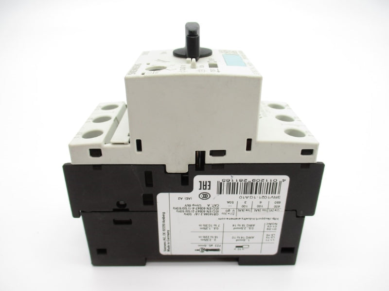 SIEMENS 3RV1021-1GA10 240V 4.5-6.3A NUPI