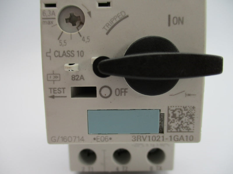 SIEMENS 3RV1021-1GA10 240V 4.5-6.3A NUPI